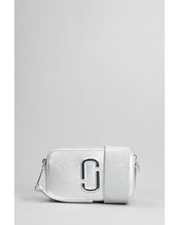 Marc Jacobs - Snapshot Shoulder Bag In Silver Leather - Lyst