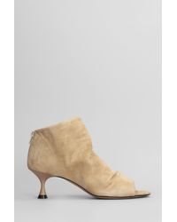 Marc Ellis - High Heels Ankle Boots In Taupe Suede - Lyst