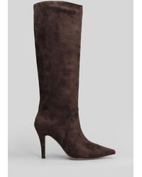 Lola Cruz - High Heels Boots In Brown Suede - Lyst