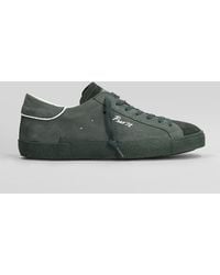 Philippe Model - Sneakers Prsx Low in pelle e camoscio Verde - Lyst