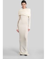 Entire studios - Cavalier Dress Long Dress In Beige Wool - Lyst