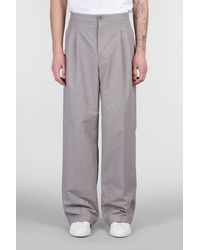 Ami Paris - Pantalone in Cotone Grigio - Lyst