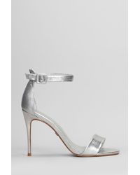 Carrano - Sandali in Pelle Argento - Lyst
