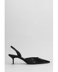 SCHUTZ SHOES - Paola Mid Pumps In Black Leather - Lyst