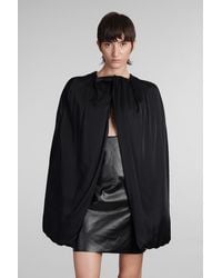 Rick Owens - Short Masto Cape Casual Jacket In Black Acetate - Lyst