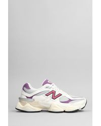 New Balance - 9060 Sneakers In White Leather And Fabric - Lyst