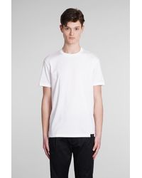 Low Brand - B134 Basic T-shirt In White Cotton - Lyst