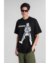 Stussy Skull & Bones Pigmented Dyed T-shirt in Black for Men
