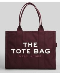 Marc Jacobs - The Large Tote Tote In Bordeaux Cotton - Lyst