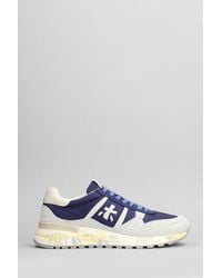 Premiata - Landeck Sneakers In Blue Suede And Fabric - Lyst