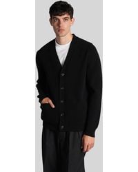 Ballantyne - Cardigan In Black Wool - Lyst