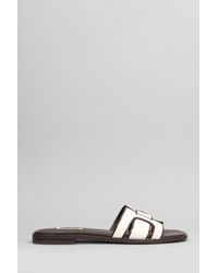 Bibi Lou - Holly Flats In White Leather - Lyst