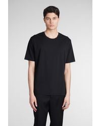 Jil Sander - T-Shirt in Cotone Nero - Lyst