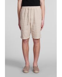 120 - Shorts In Beige Linen - Lyst