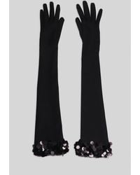 David Koma - Gloves In Black Viscose - Lyst