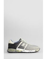 Premiata - Sneakers Lander in Camoscio e Tessuto Grigio - Lyst