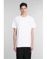 Marni - T-Shirt in Cotone Bianco - Lyst