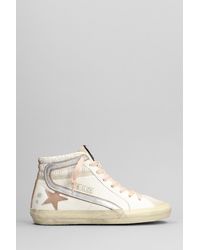 Golden Goose - Slide Sneakers In White Suede And Leather - Lyst