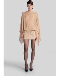 Nue - Nymph Dress Mini Dress In Powder Silk - Lyst