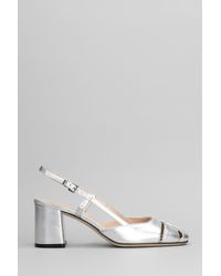 Evaluna - Pumps In Silver Leather - Lyst