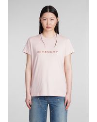 Givenchy - T-Shirt in Cotone Rosa - Lyst