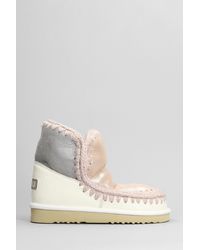 Mou - Tronchetti tacco basso Eskimo 18 in Pelle Rosa - Lyst