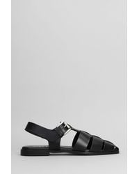 Bibi Lou - Sandali flats Jenna in Pelle Nera - Lyst