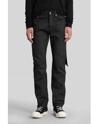 Rick Owens - Fog Cut Jeans In Black Cotton - Lyst