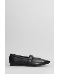 Evaluna - Ballet Flats In Black Leather - Lyst