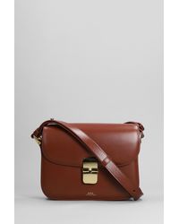 A.P.C. - Grace Small Shoulder Bag In Leather Color Leather - Lyst