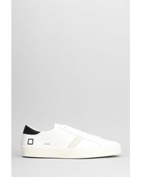Date - Hill Low Sneakers In White Leather - Lyst