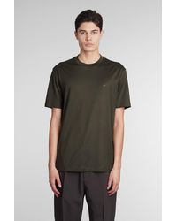 Emporio Armani - T-shirt In Green Wool And Polyester - Lyst