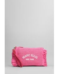 Marc Ellis - Pochette Buby St Josep Clutch in rafia Fucsia - Lyst