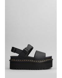 Dr. Martens - Voss Quad Wedges In Black Leather - Lyst