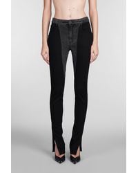 Mugler - Jeans in Cotone Nero - Lyst