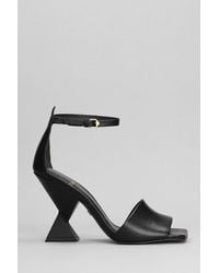 Carrano - Sandals In Black Leather - Lyst