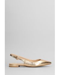 Julie Dee - Ballet Flats In Copper Leather - Lyst