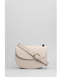 A.P.C. - Geneve Mini Shoulder Bag In Grey Leather - Lyst