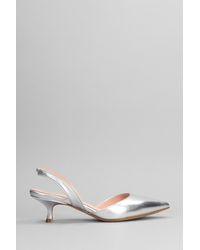 Anna F. - Pumps In Silver Leather - Lyst