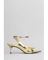SCHUTZ SHOES - Sandali in Pelle Oro - Lyst