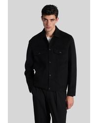 Attachment - Casual Jacket In Black Wool - Lyst