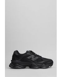 New Balance - 9060 Sneakers In Black Leather And Fabric - Lyst