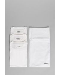 Jil Sander - T-Shirt 3-pack in Cotone Bianco - Lyst