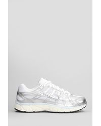 Nike - P-6000 Sneakers In Silver Leather And Fabric - Lyst