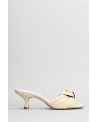 SCHUTZ SHOES - Slipper-Mule in Pelle Beige - Lyst