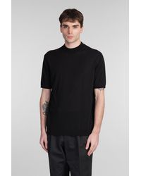 Roberto Collina - T-Shirt in Cotone Nero - Lyst