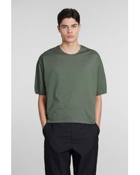 Lemaire - T-Shirt in Cotone Verde - Lyst