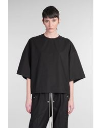 Rick Owens - T-Shirt Tommy top in Cotone Nero - Lyst