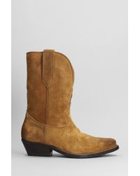 Golden Goose - Wish Star Texan Ankle Boots In Color Suede - Lyst