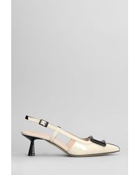 Evaluna - Pumps In Beige Patent Leather - Lyst